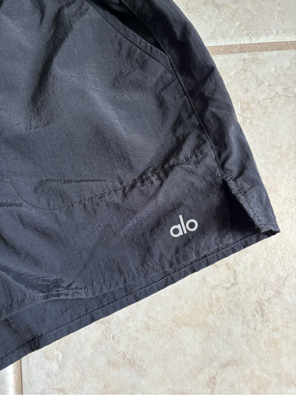 Alo Women's Alumni Black Shorts - Picture 2 of 5